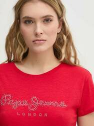 Pepe Jeans dámské červené tričko  - XS (255)