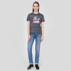 Pepe Jeans dámské tmavě šedé melírované tričko Michelle - S (597)