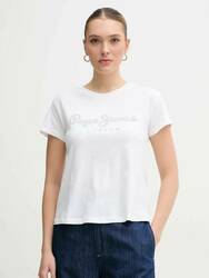 Pepe Jeans dámské bílé tričko  - XS (800)