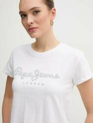 Pepe Jeans dámské bílé tričko  - L (800)