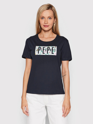 Pepe Jeans dámské modré tričko Patsy - L (594)