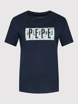 Pepe Jeans dámské modré tričko Patsy - L (594)