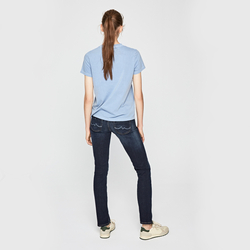 Pepe Jeans dámské modré vyšívané tričko - XS (564)