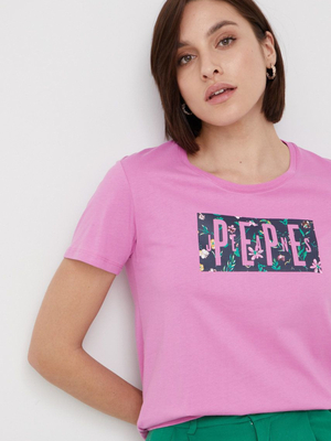 Pepe Jeans dámské růžové tričko Patsy - M (363)