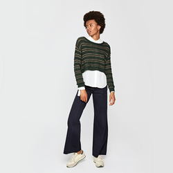 Pepe Jeans dámský zelený krátký svetr Luxbretone - S (682)