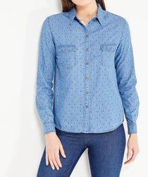 Pepe Jeans dámská džínová košile Monique - KAZOVÁ - XS (551)