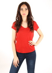 Pepe Jeans dámské červené tričko  - XS (264)