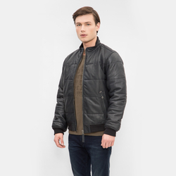 Pepe Jeans pánská černá kožená bunda Malta - L (999)
