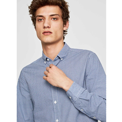 Pepe Jeans pánská modrá vzorovaná košile David - XL (802)