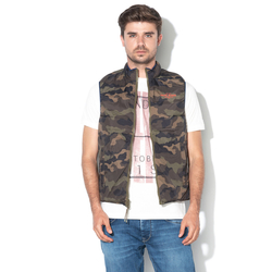 Pepe Jeans pánská zelená oboustranná vesta Joseph - M (891)