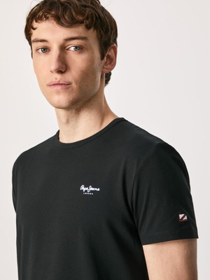 Pepe Jeans pánské černé tričko Basic - L (999)