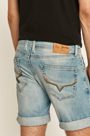 Pepe Jeans pánské světle modré džínové šortky - 30 (0)