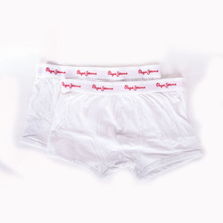 Pepe Jeans pánské bílé boxerky Oliver 2 pack - S (WHITE)