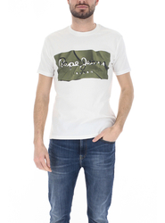Pepe Jeans pánské tričko se zeleným potiskem Raury