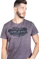 Pepe Jeans pánské melírované vínové tričko - S (499)