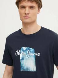 Pepe Jeans pánské modré tričko Prush - L (594)