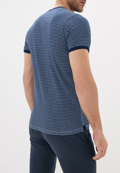 Pepe Jeans pánské modré tričko s proužkem Denby - L (561)
