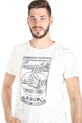 Pepe Jeans pánské smetanové tričko Wonton - S (808)