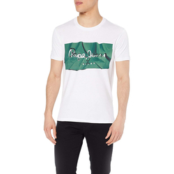 Pepe Jeans pánské tričko se zeleným potiskem Raury