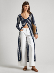 Pepe Jeans dámské tmavě modré pruhované šaty - XS (594)
