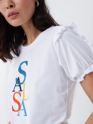 Salsa Jeans dámské bílé tričko - S (1)