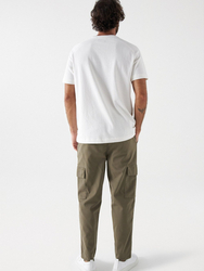Salsa Jeans pánské krémové tričko - L (010)