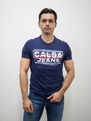 Salsa Jeans pánské tmavě modré tričko - L (8064)