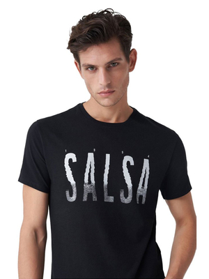 Salsa Jeans pánské černé tričko - L (0)