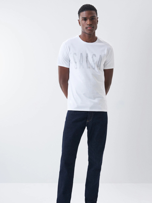 Salsa Jeans pánské bílé tričko - M (1)