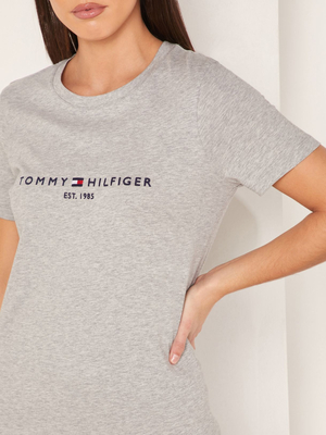 Tommy Hilfiger dámské šedé tričko  - L (PYT)