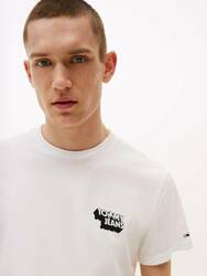Tommy Jeans pánské bílé tričko - S (YBL)