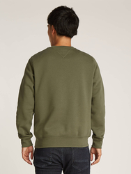 Tommy Hilfiger pásnká khaki zelená mikina - XL (PLI)