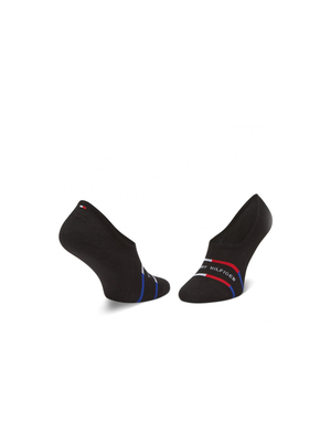 Tommy Hilfiger pánské černé ponožky 2 pack - 39 (002)