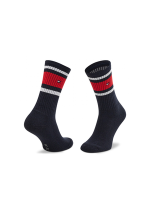 Tommy Hilfiger chlapecké šedo modré ponožky 2 pack - 27 (758)