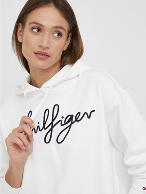 Tommy Hilfiger dámská bílá mikina - L (YBL)