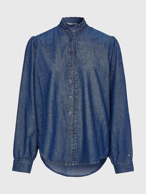 Tommy Hilfiger dámská modrá džínová košile - 34 (1BE)