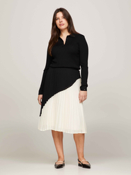 Tommy Hilfiger dámská černo krémová sukně - 36/R (0K7)