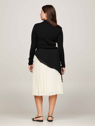 Tommy Hilfiger dámská černo krémová sukně - 36/R (0K7)