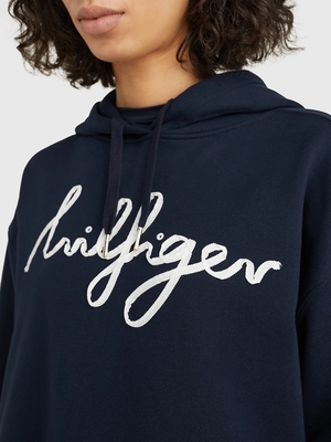 Tommy Hilfiger dámská tmavě modrá mikina - L (DW5)