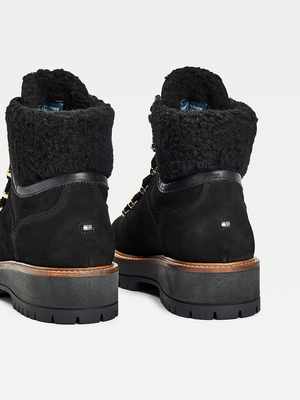 Tommy Hilfiger dámské černé kožené kotníkové boty - 36 (BDS)