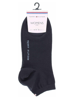 Tommy Hilfiger dámské černé ponožky 2pack - 35 (200)