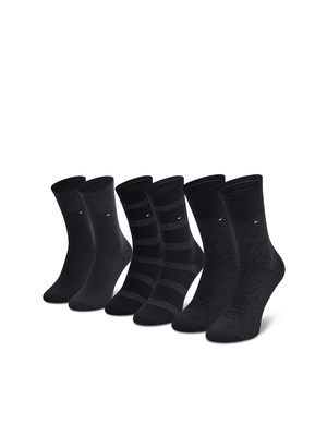 Tommy Hilfiger dámské černé ponožky 3pack - 35 (001)