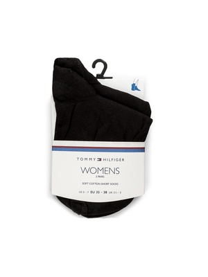 Tommy Hilfiger dámské černé ponožky 2 pack - 35 (BLACK)