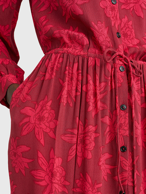Tommy Hilfiger dámské červené vzorované šaty - 36 (0JV)