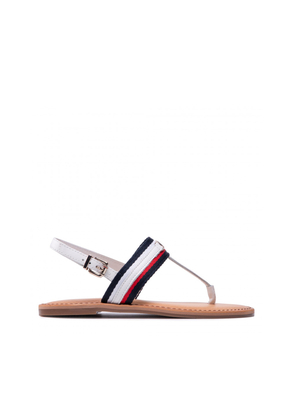 Tommy Hilfiger dámské bílé sandály - 36 (YBL)