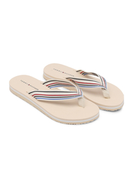 Tommy Hilfiger dámské krémové žabky - 36 (AEF)