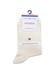 Tommy Hilfiger dámké krémové ponožky - 35 (WHISPER)