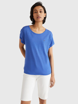 Tommy Hilfiger dámské modré tričko - L (C6M)
