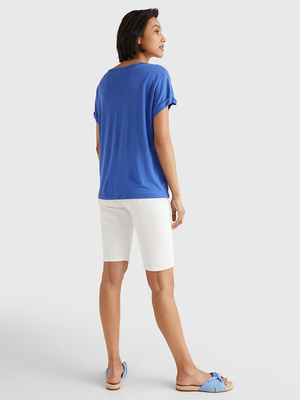 Tommy Hilfiger dámské modré tričko - XS (C6M)