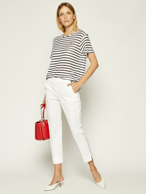 Tommy Hilfiger dámské pruhované tričko - XS (0FJ)
